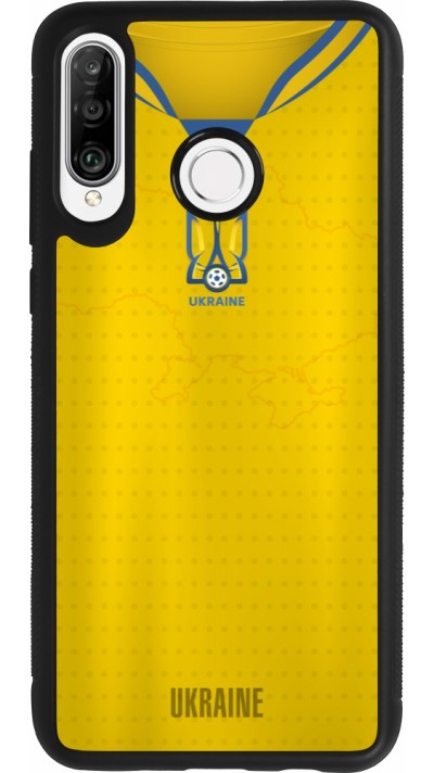 Huawei P30 Lite Case Hülle - Silikon schwarz Fussballtrikot Ukraine