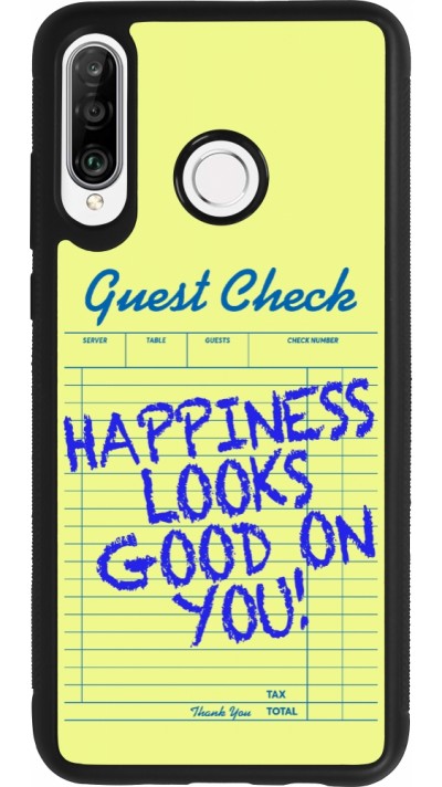 Coque Huawei P30 Lite - Silicone rigide noir Guest check 2026