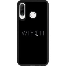 Huawei P30 Lite Case Hülle - Silikon schwarz Halloween 22 witch word