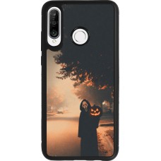 Huawei P30 Lite Case Hülle - Silikon schwarz Halloween 2025 Scream