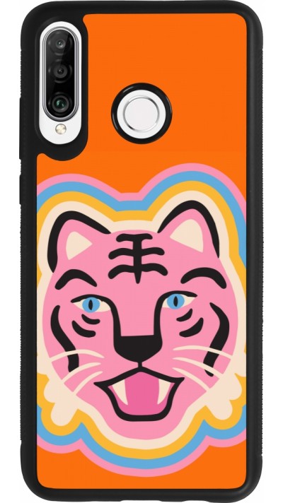 Coque Huawei P30 Lite - Silicone rigide noir Lion colors 2026