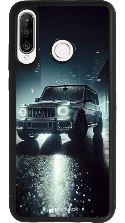 Huawei P30 Lite Case Hülle - Silikon schwarz Mercedes G AMG Nacht