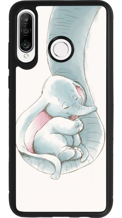Huawei P30 Lite Case Hülle - Silikon schwarz Mom 1903