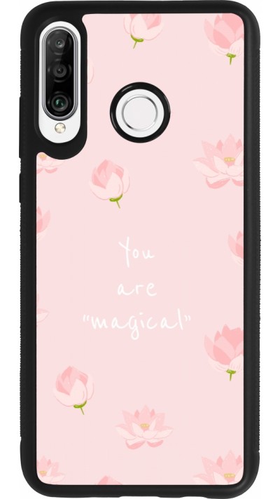 Huawei P30 Lite Case Hülle - Silikon schwarz Mom 2023 your are magical