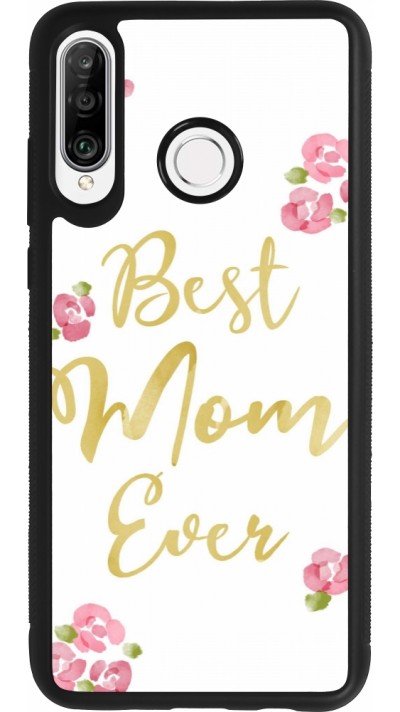 Huawei P30 Lite Case Hülle - Silikon schwarz Mom 2024 best Mom ever