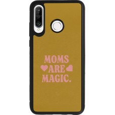 Huawei P30 Lite Case Hülle - Silikon schwarz Mom 2026 Are Magic