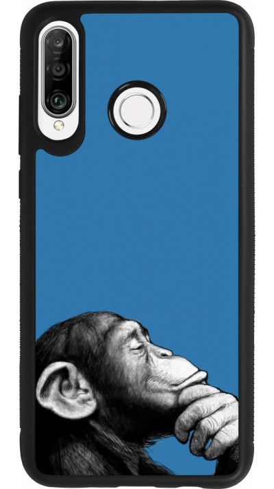 Huawei P30 Lite Case Hülle - Silikon schwarz Monkey Pop Art