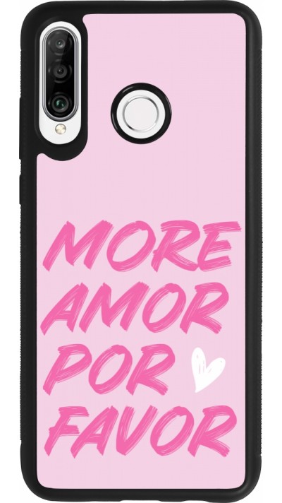 Huawei P30 Lite Case Hülle - Silikon schwarz More amor porfavor