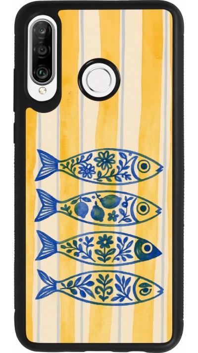Coque Huawei P30 Lite - Silicone rigide noir Portuguese fish 2026