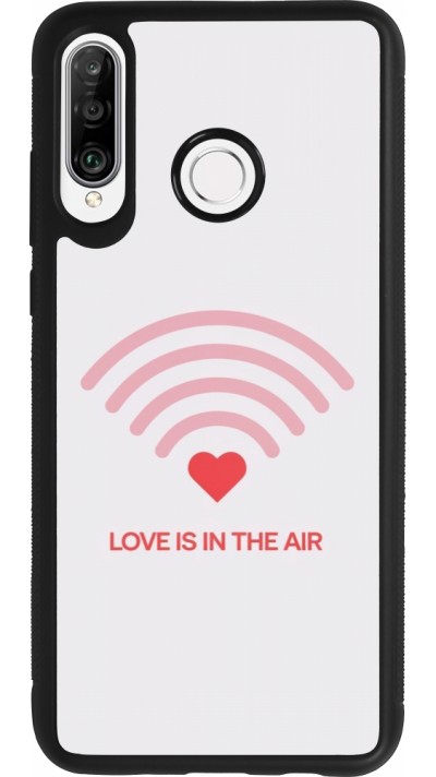 Coque Huawei P30 Lite - Silicone rigide noir Saint Valentines Day 26 Love is in the air