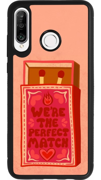 Coque Huawei P30 Lite - Silicone rigide noir Saint Valentines Day 26 Perfect Match