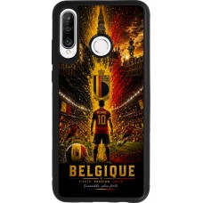 Coque Huawei P30 Lite - Silicone rigide noir Football Belgique splash 2026