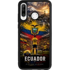 Coque Huawei P30 Lite - Silicone rigide noir Football Équateur splash 2026