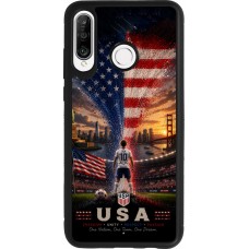 Coque Huawei P30 Lite - Silicone rigide noir Football États-Unis splash 2026
