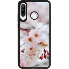 Coque Huawei P30 Lite - Silicone rigide noir Cherry tree 2026