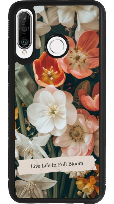 Coque Huawei P30 Lite - Silicone rigide noir Full Bloom 2026