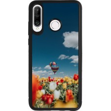 Coque Huawei P30 Lite - Silicone rigide noir Hot air balloon 2026