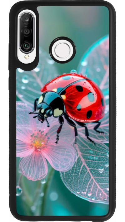 Coque Huawei P30 Lite - Silicone rigide noir Ladybird in bloom 2026