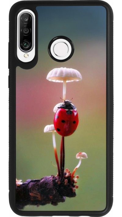 Coque Huawei P30 Lite - Silicone rigide noir Ladybird on a mushroom 2026