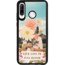 Coque Huawei P30 Lite - Silicone rigide noir Live life in full moon 2026
