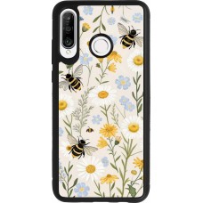 Coque Huawei P30 Lite - Silicone rigide noir Pattern bees 2026