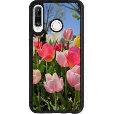 Coque Huawei P30 Lite - Silicone rigide noir Tulips 2026