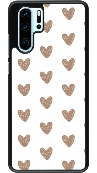 Huawei P30 Pro Case Hülle - Autumn 2024 brown hearts