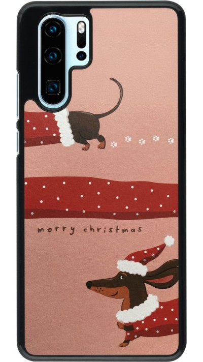 Coque Huawei P30 Pro - Christmas 25 Teckel Merry Xmas