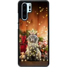 Huawei P30 Pro Case Hülle - Christmas 25 Xmas Cat