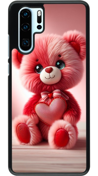 Huawei P30 Pro Case Hülle - Valentin 2024 Rosaroter Teddybär