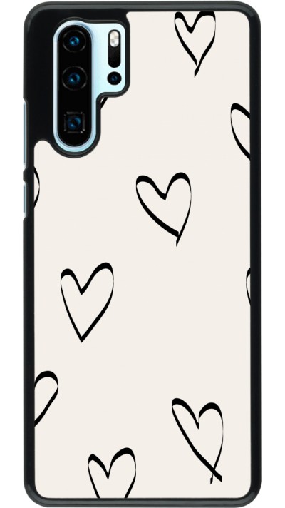 Huawei P30 Pro Case Hülle - Valentine 2023 minimalist hearts
