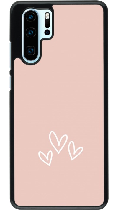 Coque Huawei P30 Pro - Valentine 2023 three minimalist hearts