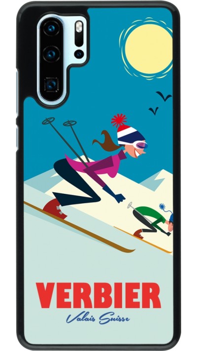 Huawei P30 Pro Case Hülle - Verbier Ski Downhill