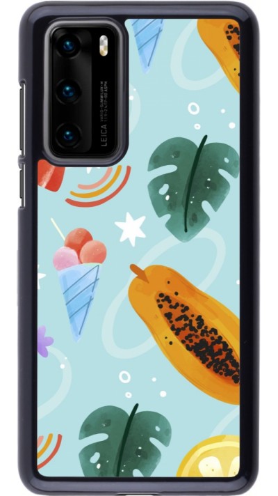 Coque Huawei P40 - Summer 2025 Pattern papaya