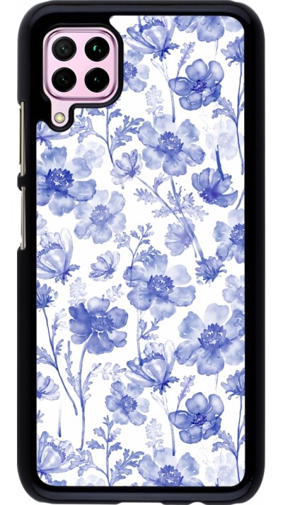 Coque Huawei P40 Lite - Spring 23 watercolor blue flowers