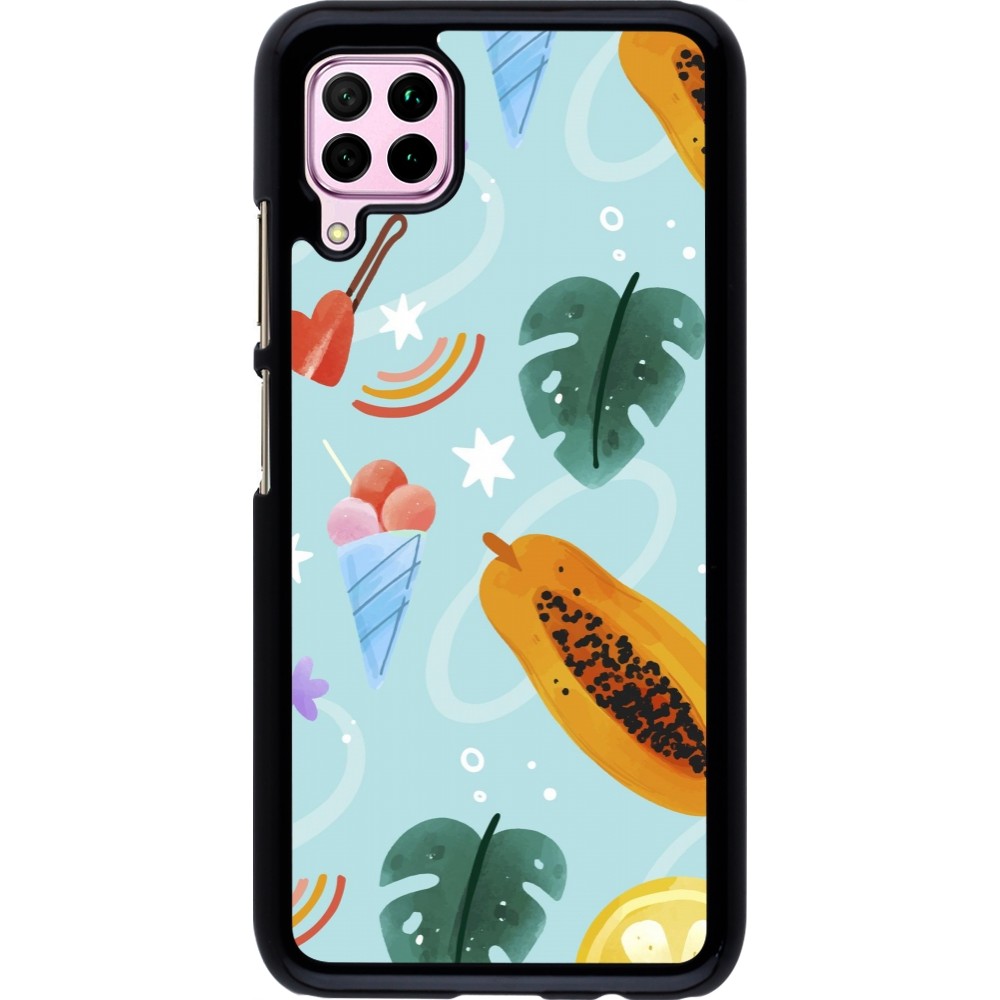 Coque Huawei P40 Lite - Summer 2025 Pattern papaya