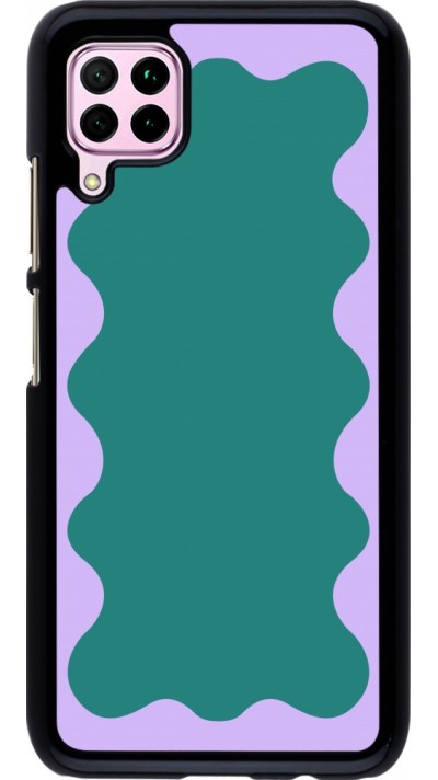 Coque Huawei P40 Lite - Wavy Rectangle Green Purple