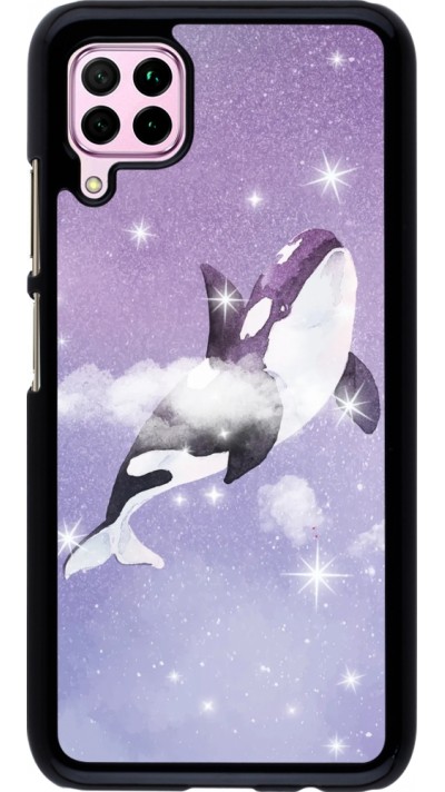 Coque Huawei P40 Lite - Whale in sparking stars