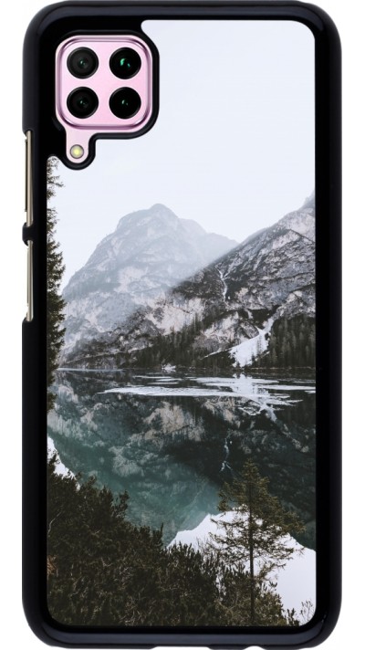 Coque Huawei P40 Lite - Winter 22 snowy mountain and lake