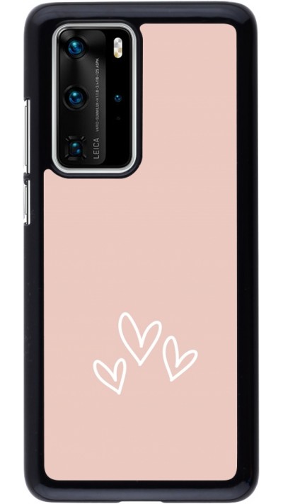 Coque Huawei P40 Pro - Valentine 2023 three minimalist hearts
