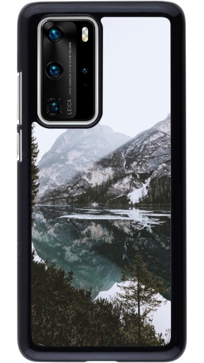 Coque Huawei P40 Pro - Winter 22 snowy mountain and lake
