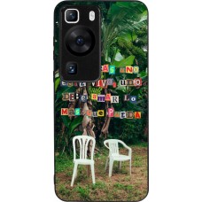 Coque Huawei P60 - Silicone rigide noir Chairs DTMF