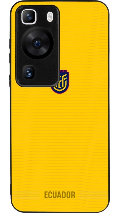 Coque Huawei P60 - Silicone rigide noir Maillot de football E?quateur 2026 personnalisable