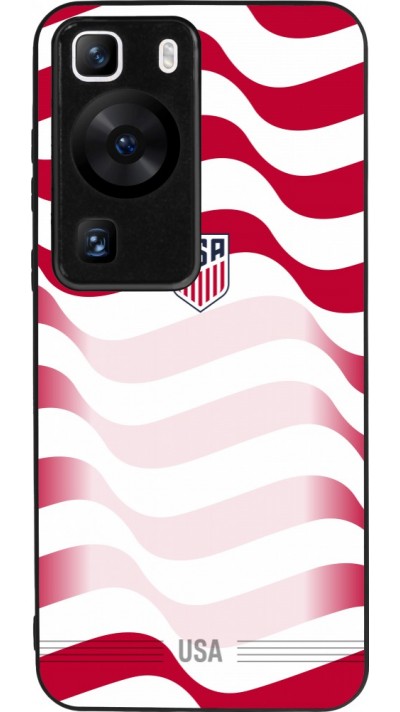 Coque Huawei P60 - Silicone rigide noir Maillot de football États-Unis 2026 personnalisable