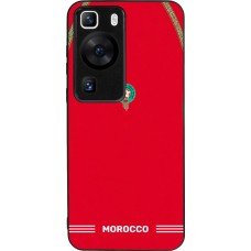 Coque Huawei P60 - Silicone rigide noir Maillot de football Maroc 2026 personnalisable