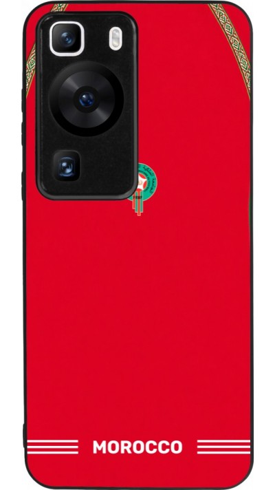Coque Huawei P60 - Silicone rigide noir Maillot de football Maroc 2026 personnalisable