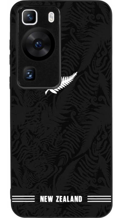 Coque Huawei P60 - Silicone rigide noir Maillot de football Nouvelle-Zélande 2026 personnalisable