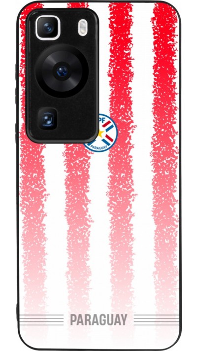 Coque Huawei P60 - Silicone rigide noir Maillot de football Paraguay 2026 personnalisable