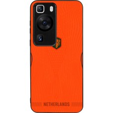 Coque Huawei P60 - Silicone rigide noir Maillot de football Pays-Bas 2026 personnalisable