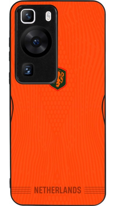 Coque Huawei P60 - Silicone rigide noir Maillot de football Pays-Bas 2026 personnalisable